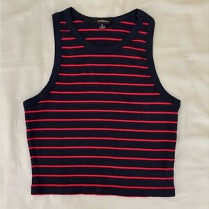 Ambiance Navy and Red Striped Tank